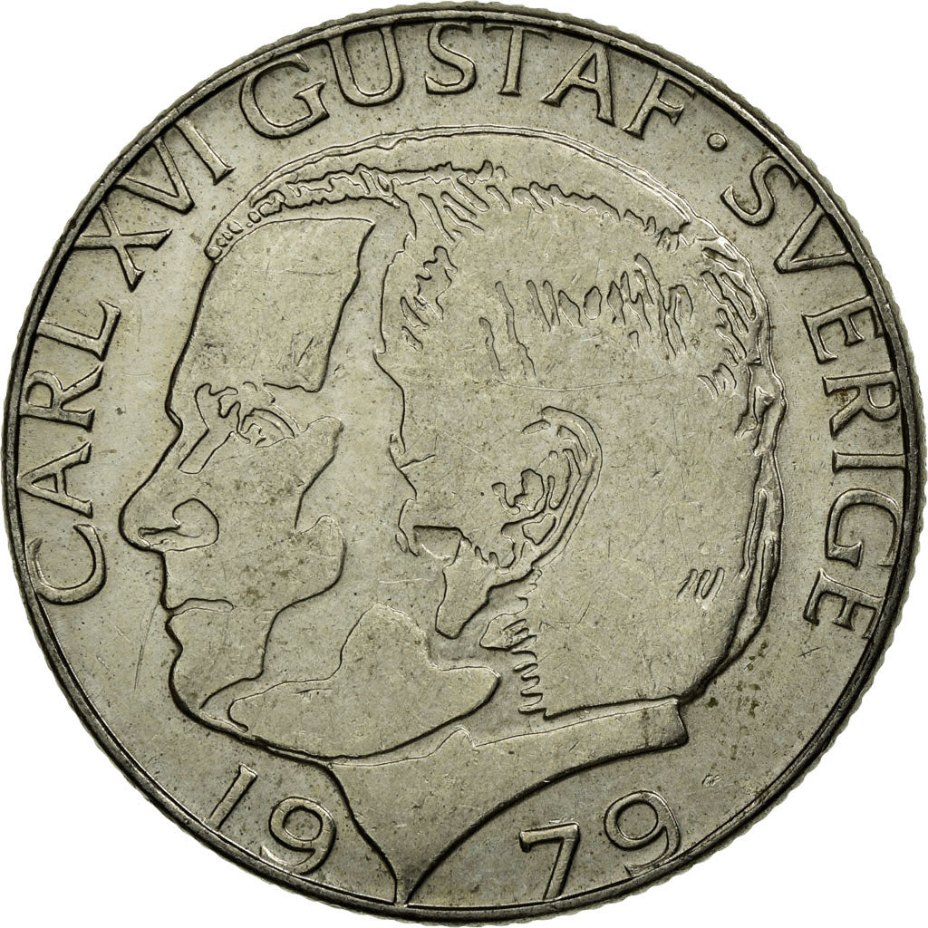 Coin, Sweden, Carl XVI Gustaf, Krona, 1979, EF(40-45), Copper-Nickel Clad