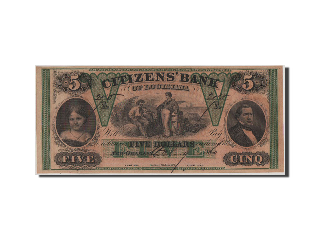 Banconote, Stati Uniti, 5 Dollars, 1860, SPL