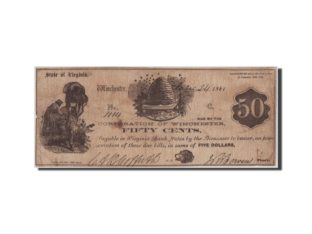 Banknote, United States, 50 Cents, 1861, VF(30-35)