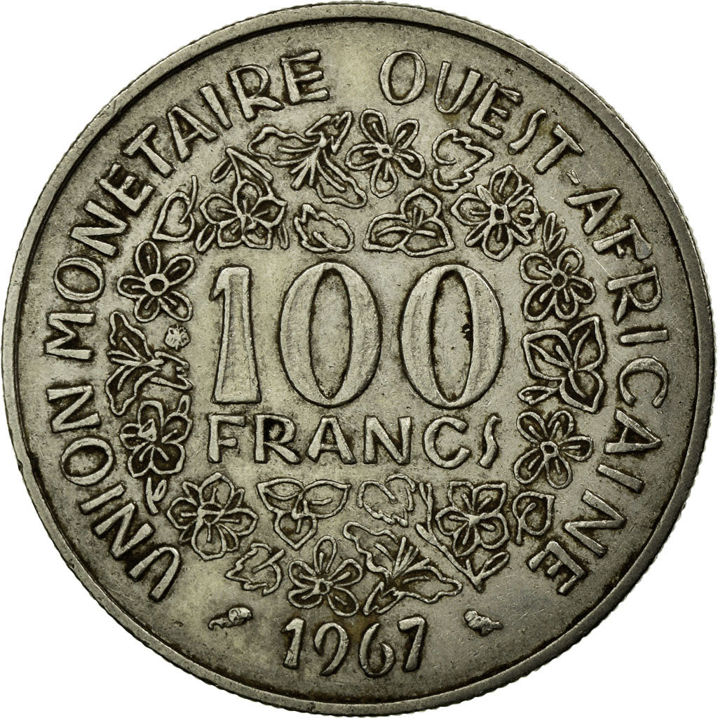 Coin, West African States, 100 Francs, 1967, Paris, EF(40-45), Nickel, KM:4