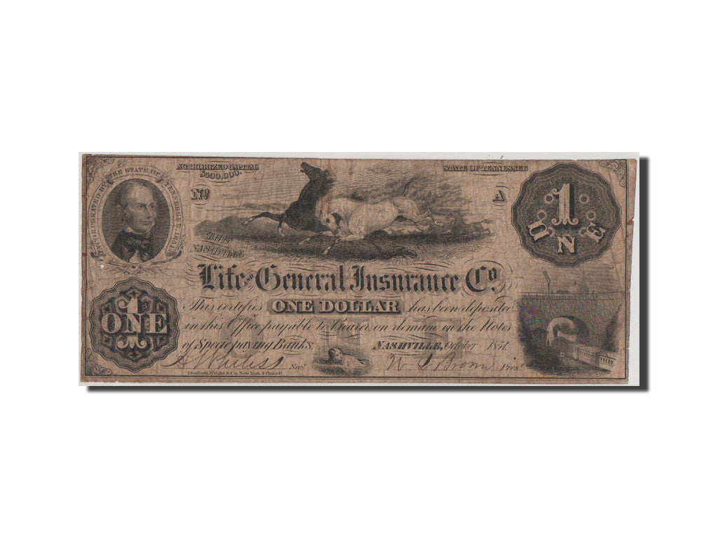 Geldschein, Vereinigte Staaten, 1 Dollar, 1854, S