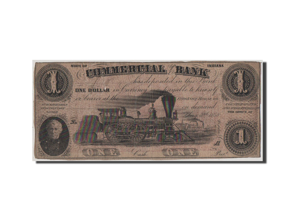 Billet, États-Unis, 1 Dollar, 1858, TB+
