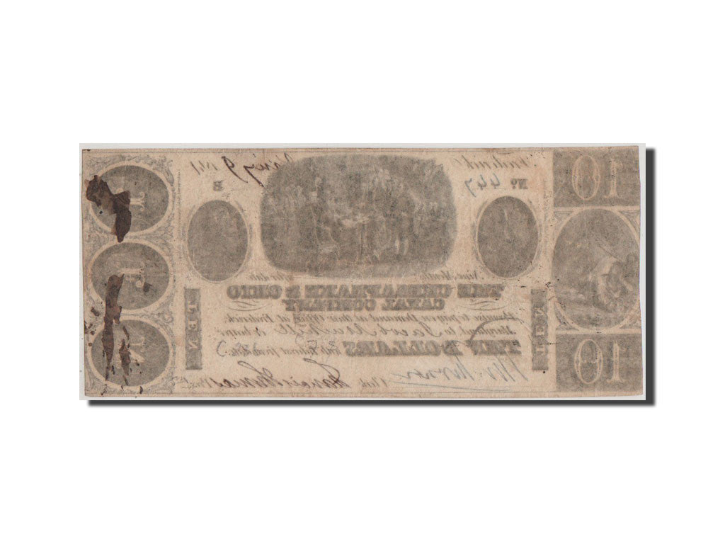 Billet, États-Unis, 10 Dollars, 1841, TTB+
