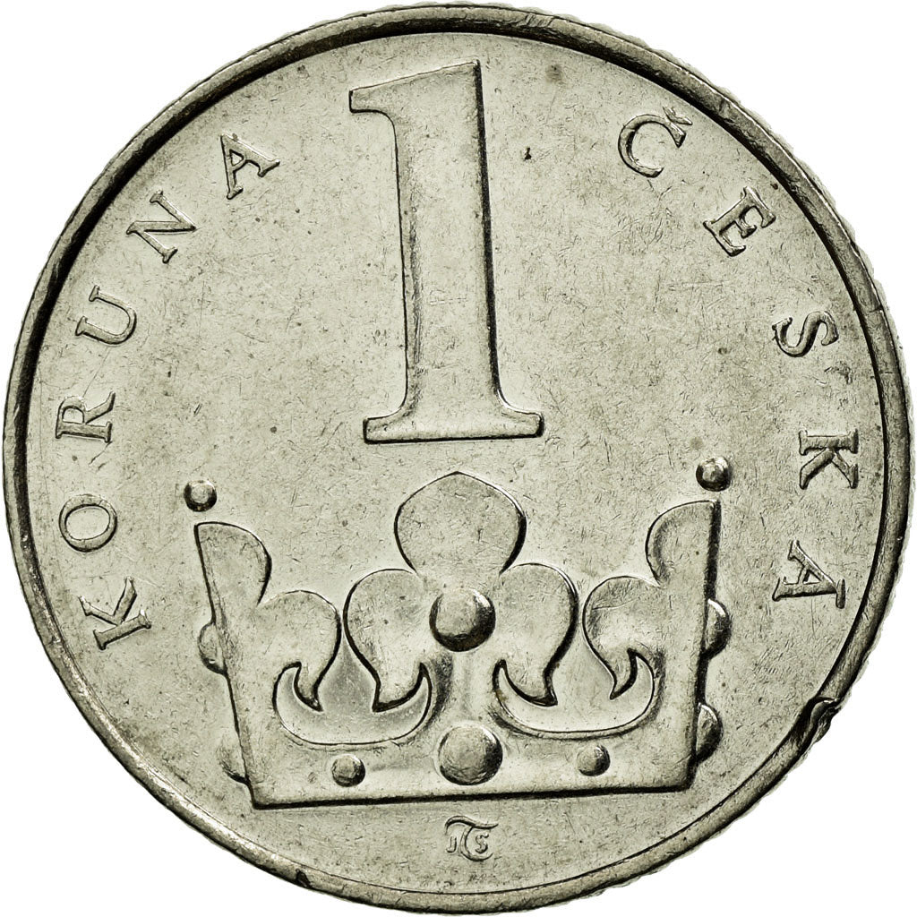 Münze, Tschechische Republik, Koruna, 1993, SS, Nickel plated steel, KM:7