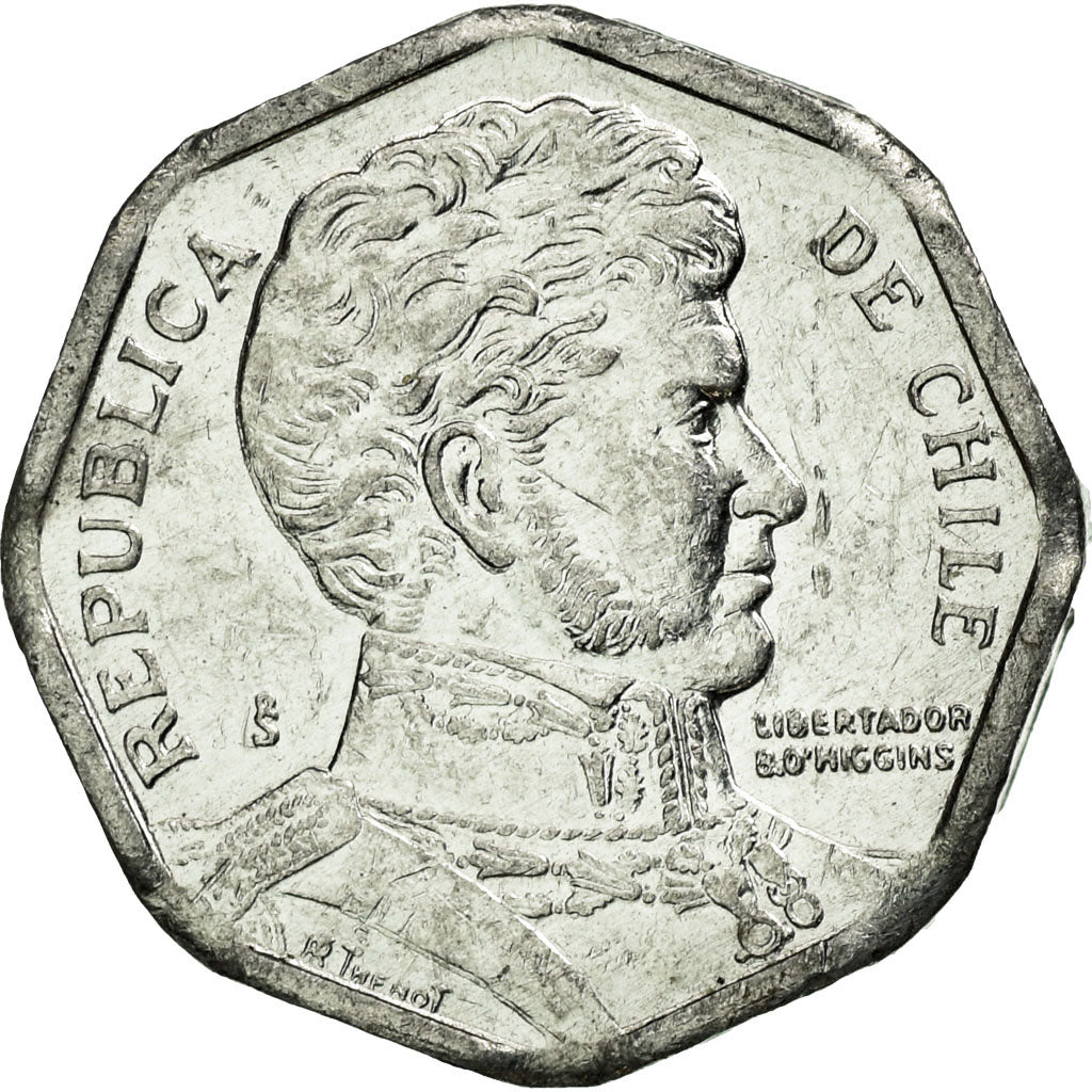 Coin, Chile, Peso, 2006, Santiago, EF(40-45), Aluminum, KM:231