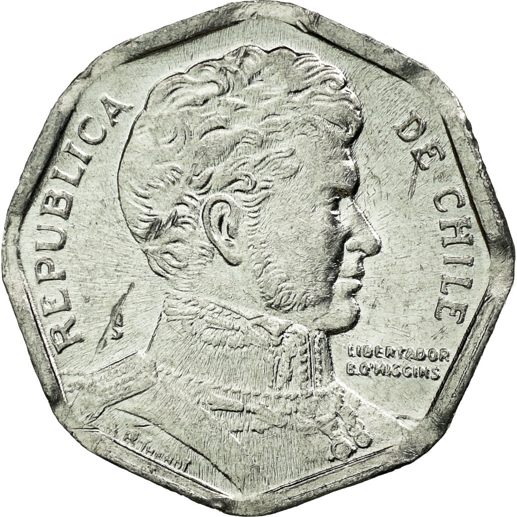 Moneta, Cile, Peso, 2008, Santiago, BB, Alluminio, KM:231