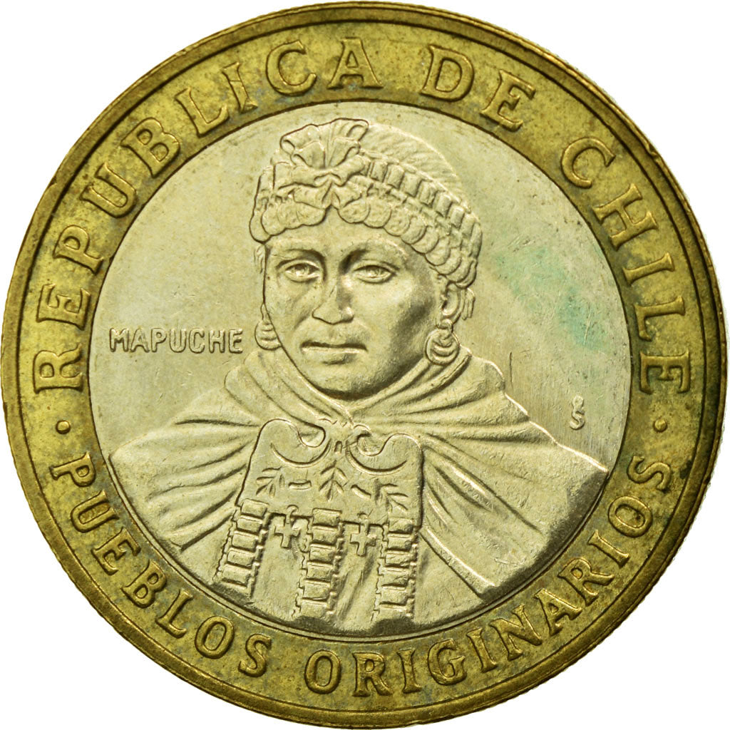 Münze, Chile, 100 Pesos, 2008, Santiago, SS, Bi-Metallic, KM:236