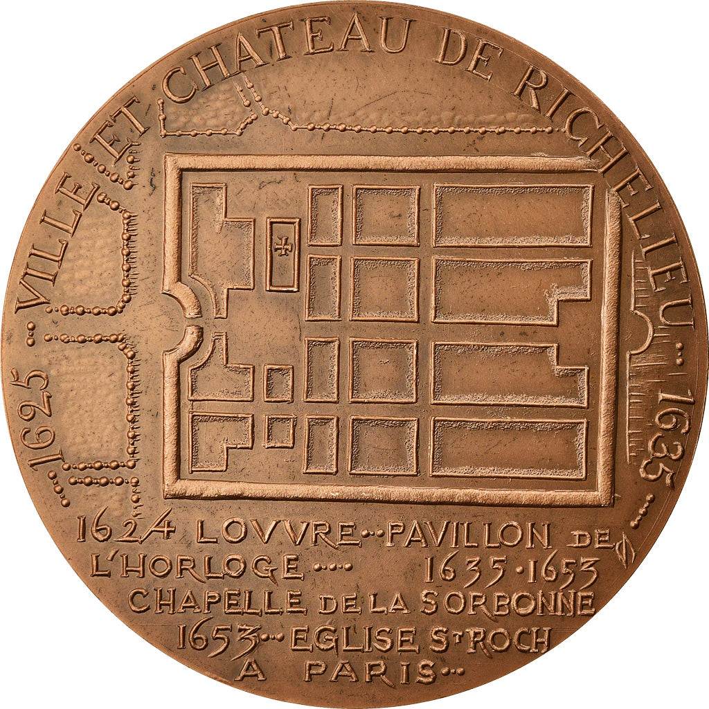 France, Médaille, Jacques Le Mercier, Architecte du Roi, 1975, Santucci, SPL