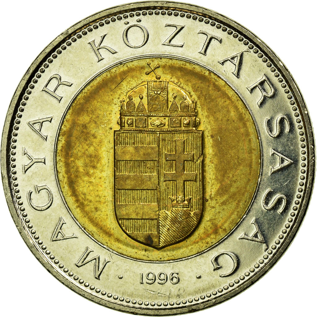 Coin, Hungary, 100 Forint, 1996, Budapest, EF(40-45), Bi-Metallic, KM:721