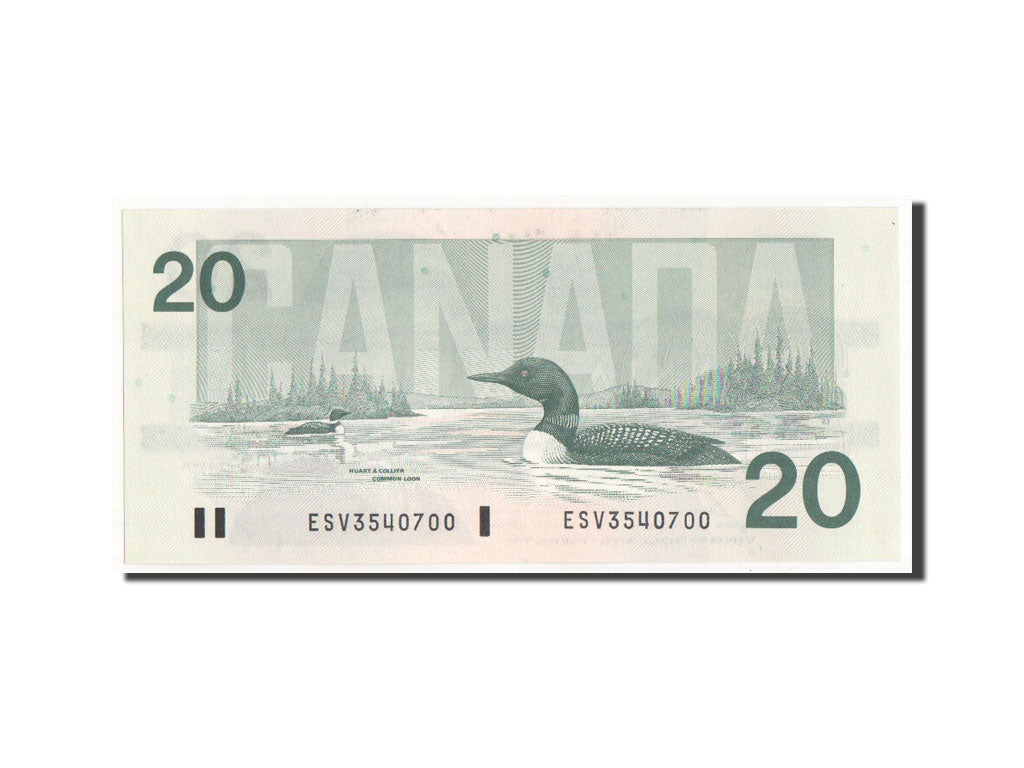Biljet, Canada, 20 Dollars, 1991, SPL+