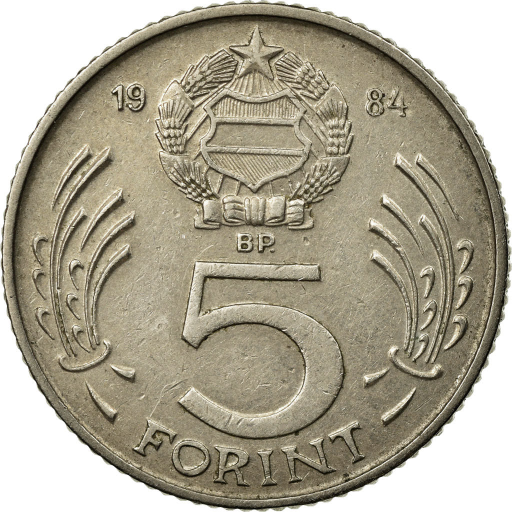 Coin, Hungary, 5 Forint, 1984, EF(40-45), Copper-nickel, KM:635