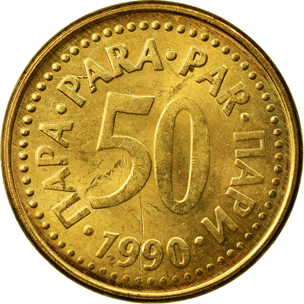 Coin, Yugoslavia, 50 Para, 1990, EF(40-45), Brass, KM:141