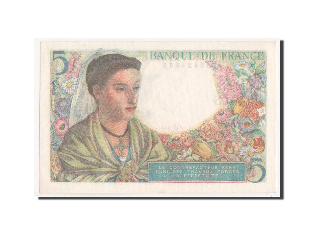 Billet, France, 5 Francs, 5 F 1943-1947 ''Berger'', 1943, NEUF, Fayette:5.4