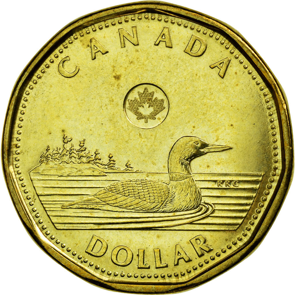 Coin, Canada, Dollar, 2014, EF(40-45), Brass plated steel