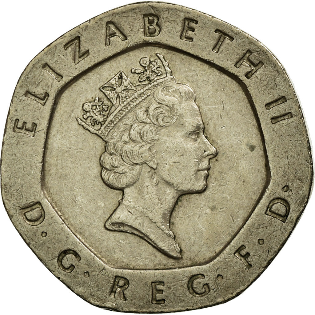 Coin, Great Britain, Elizabeth II, 20 Pence, 1993, EF(40-45), Copper-nickel