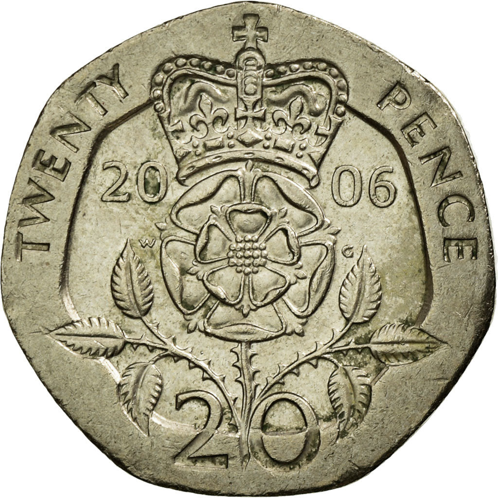 Coin, Great Britain, Elizabeth II, 20 Pence, 2006, EF(40-45), Copper-nickel