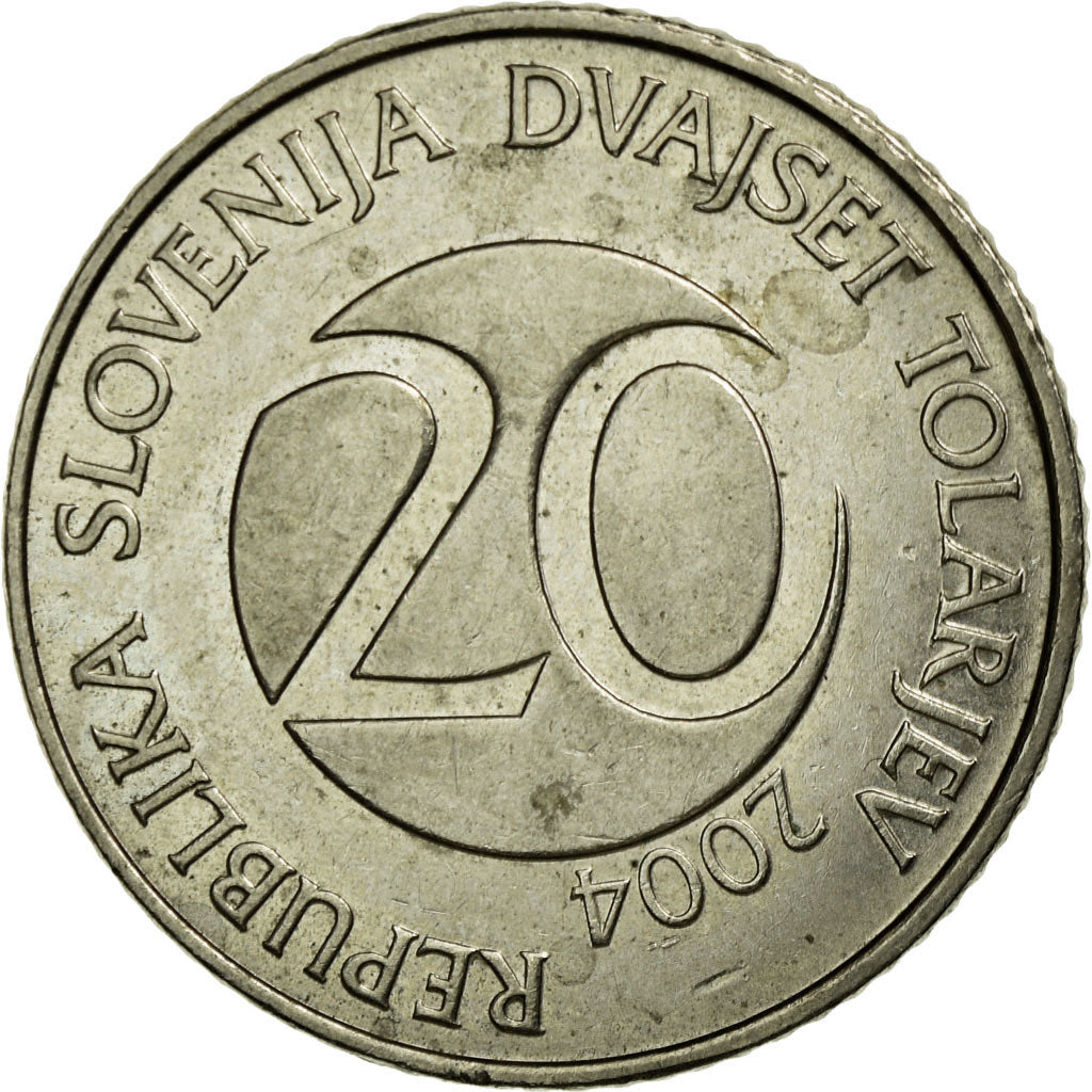 Monnaie, Slovénie, 20 Tolarjev, 2004, Kremnica, TTB, Copper-nickel, KM:51