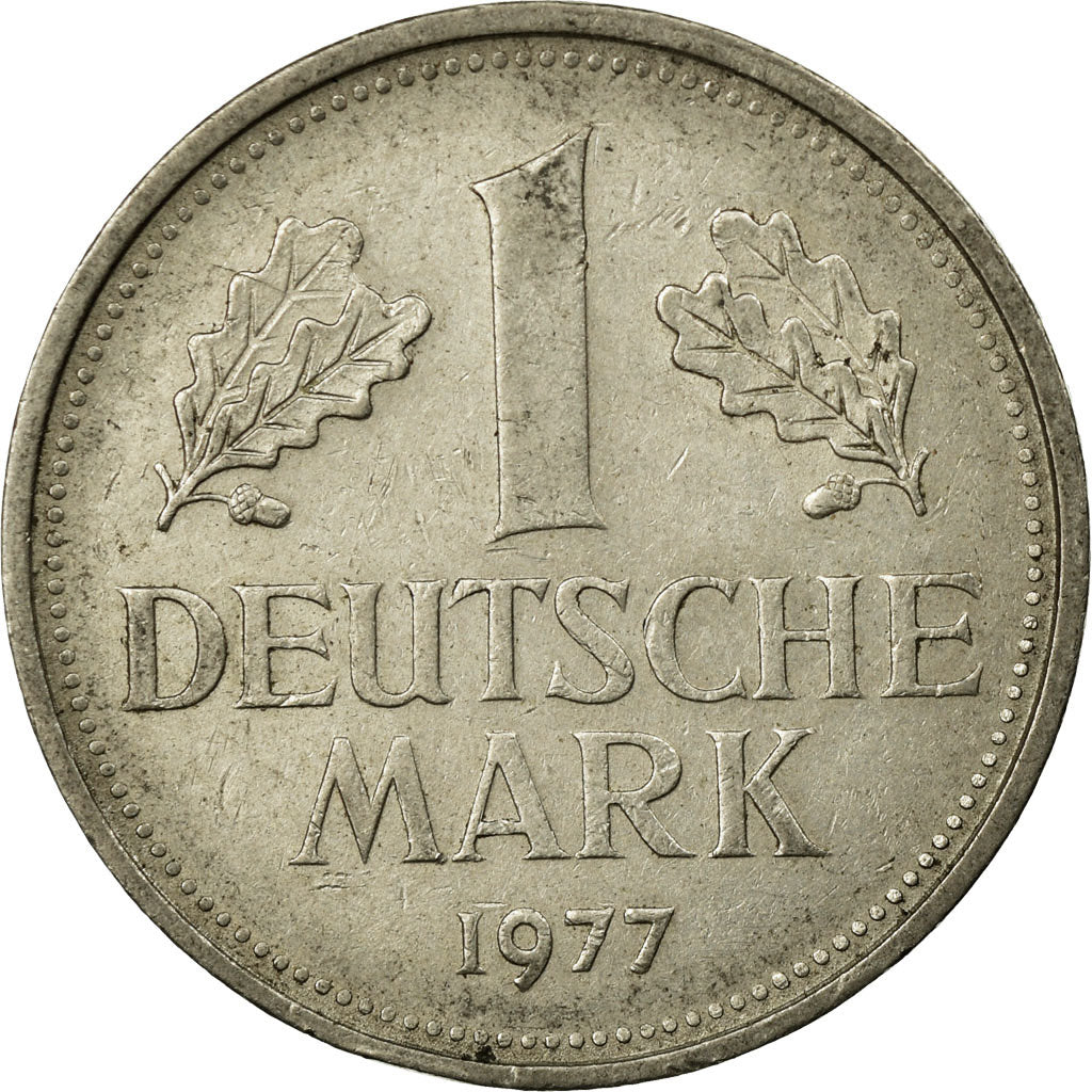 Moneta, GERMANIA - REPUBBLICA FEDERALE, Mark, 1977, Stuttgart, BB, Rame-nichel