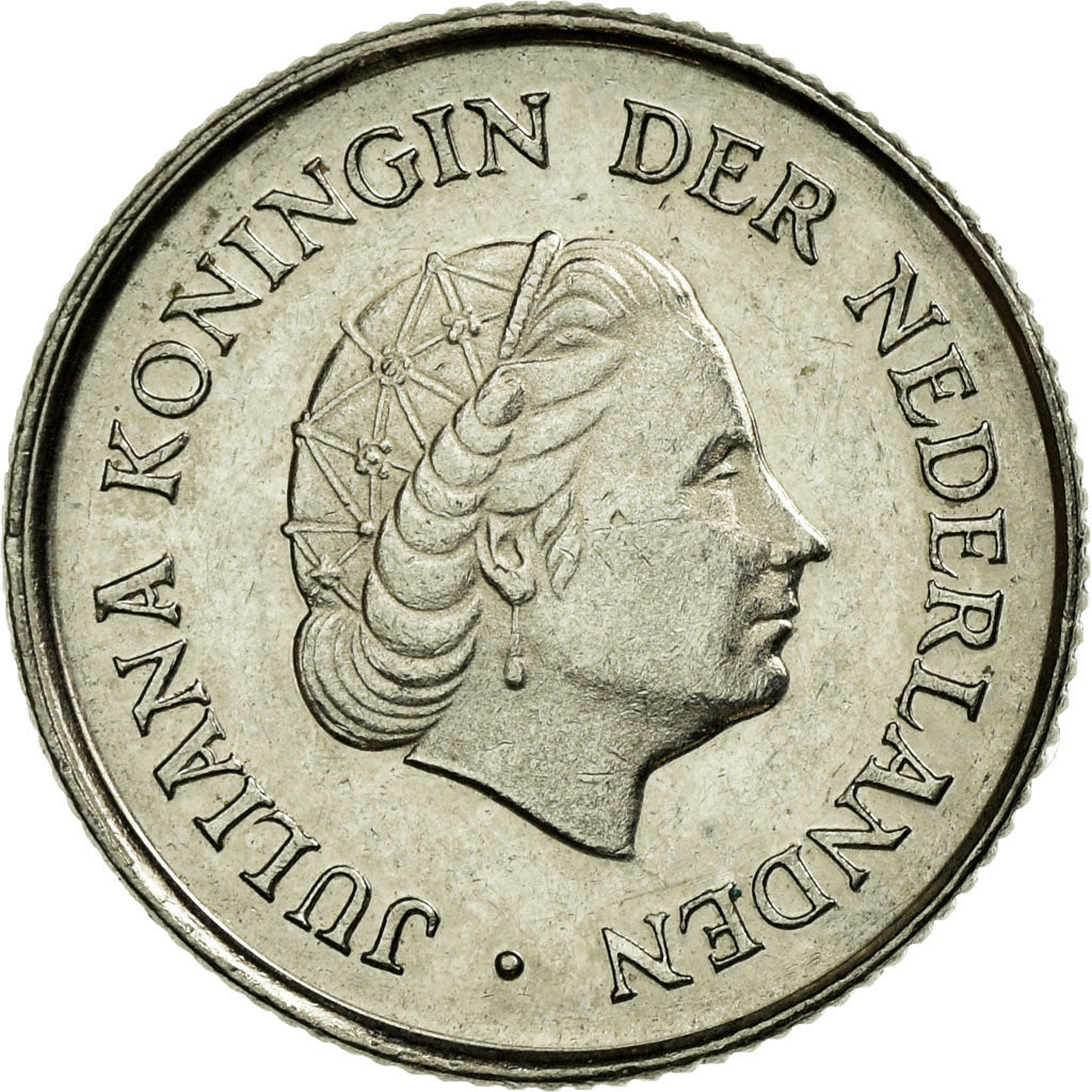 Monnaie, Pays-Bas, Juliana, 25 Cents, 1973, TTB, Nickel, KM:183