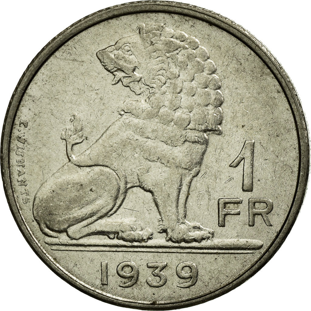 Coin, Belgium, Franc, 1939, EF(40-45), Nickel, KM:120