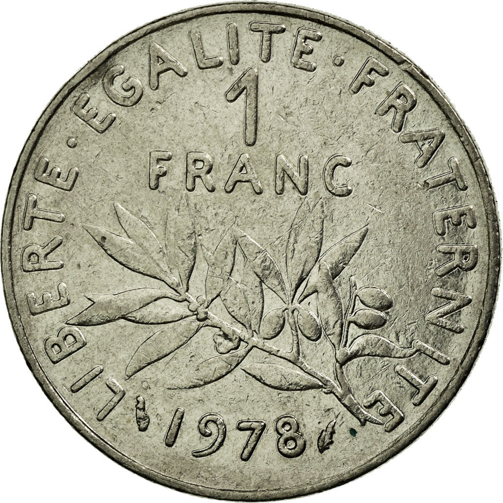 Coin, France, Semeuse, Franc, 1978, Paris, EF(40-45), Nickel, KM:925.1