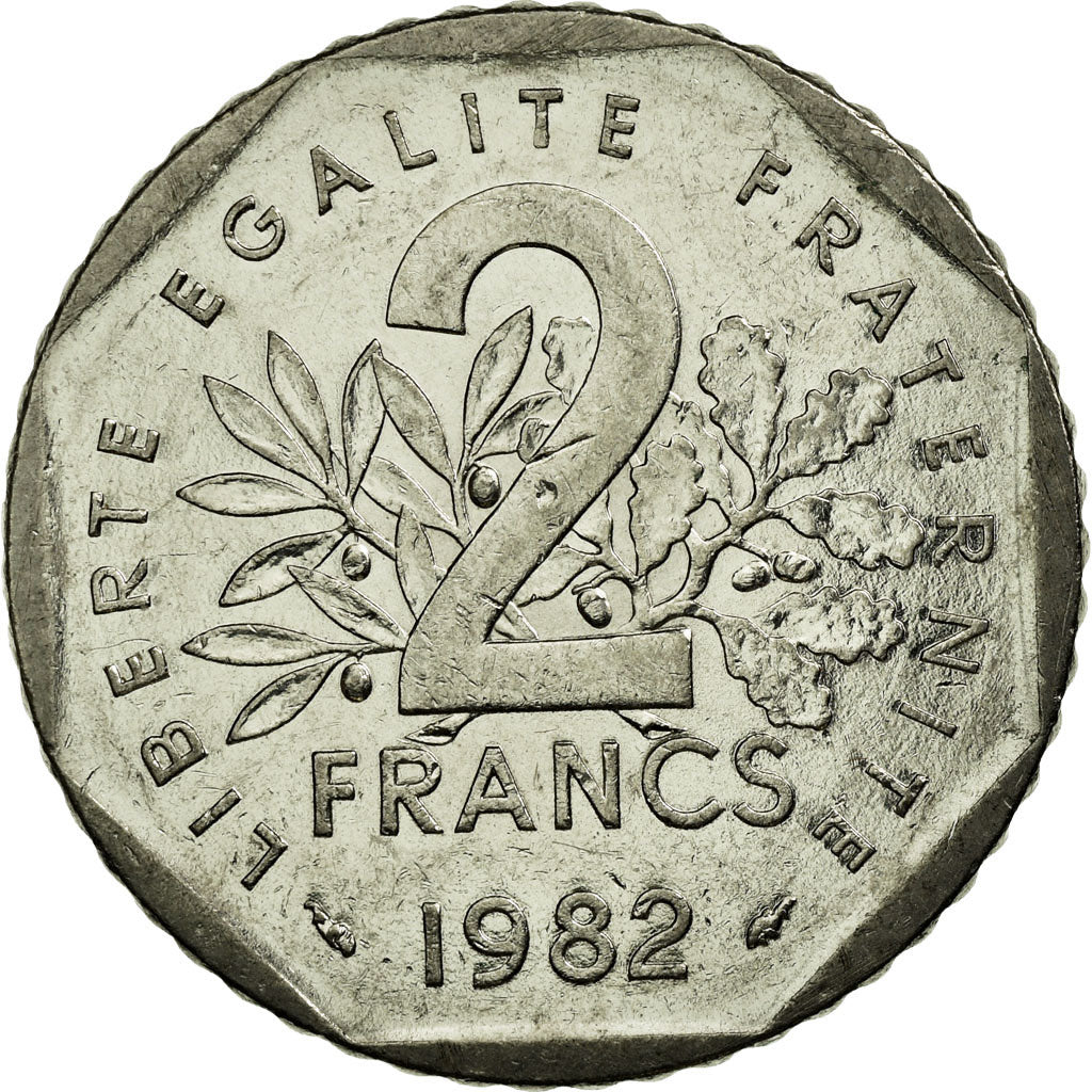 Coin, France, Semeuse, 2 Francs, 1982, Paris, EF(40-45), Nickel, KM:942.1