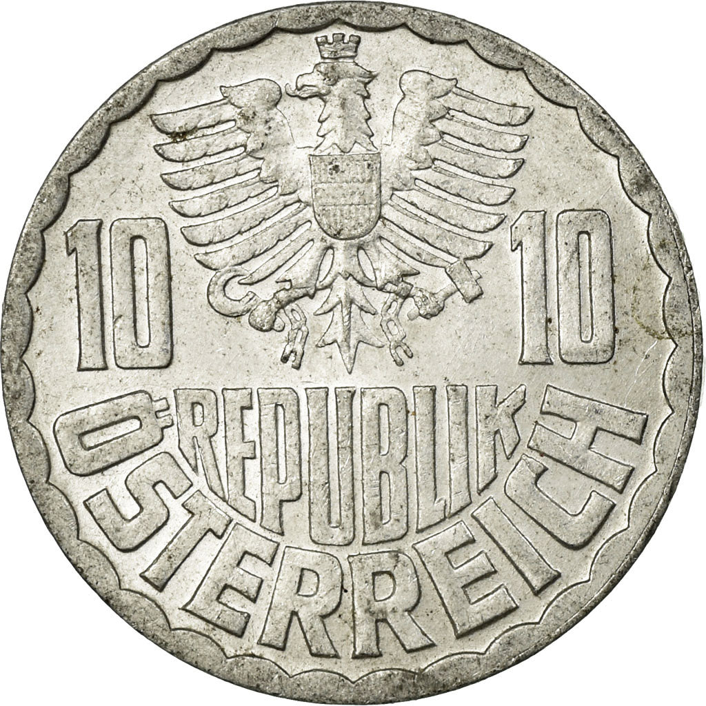 Coin, Austria, 10 Groschen, 1952, Vienna, EF(40-45), Aluminum, KM:2878