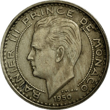 Coin, Monaco, Rainier III, 100 Francs, Cent, 1950, EF(40-45), Copper-nickel