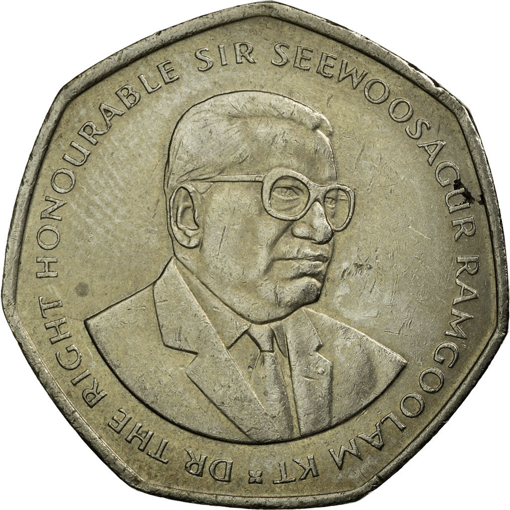 Coin, Mauritius, 10 Rupees, 1997, EF(40-45), Copper-nickel, KM:61