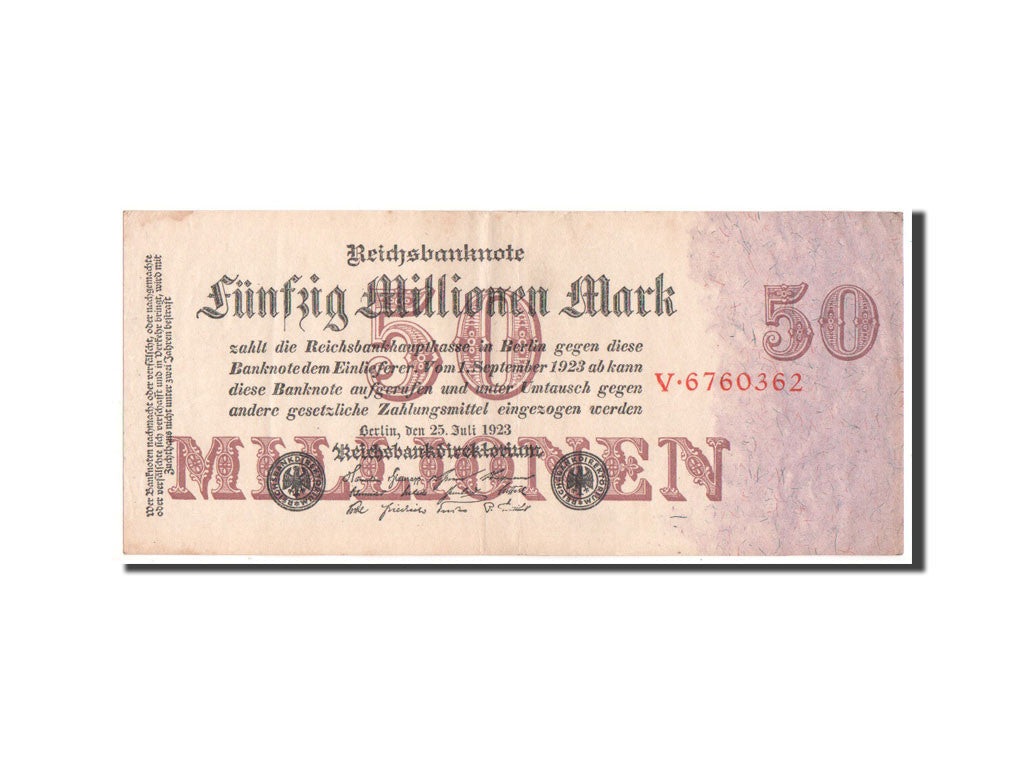 Banknote, Germany, 50 Millionen Mark, 1923, EF(40-45)