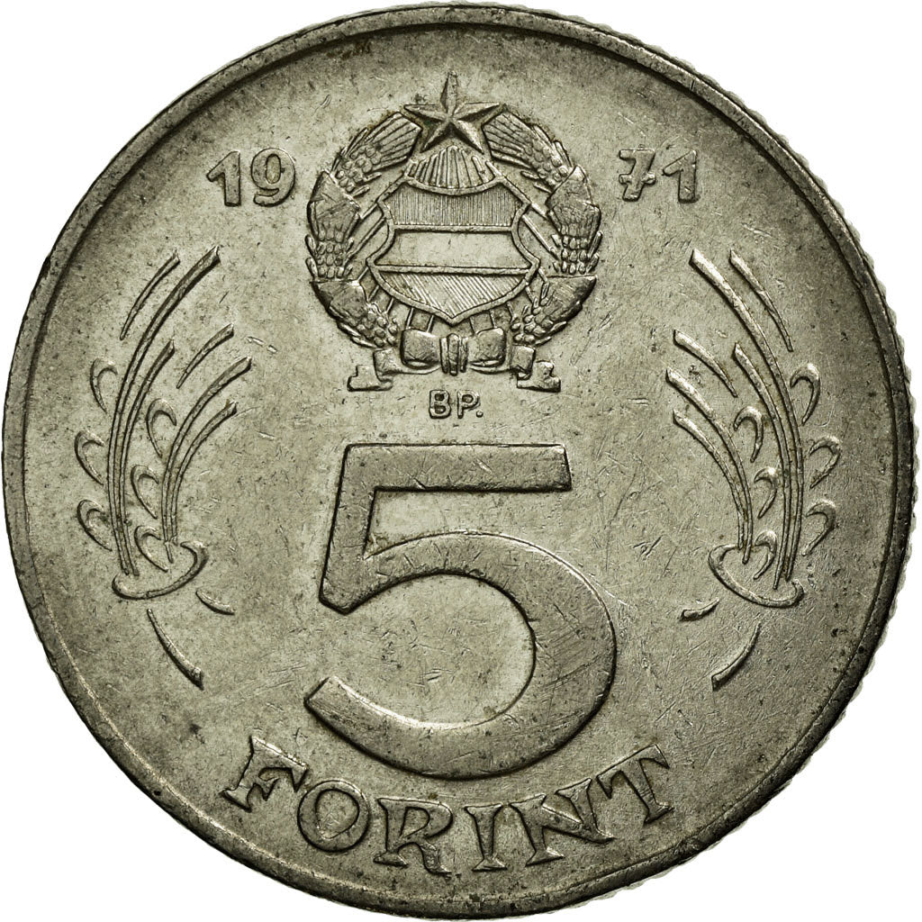 Coin, Hungary, 5 Forint, 1971, EF(40-45), Nickel, KM:594
