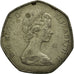 Coin, Great Britain, Elizabeth II, 50 Pence, 1973, EF(40-45), Copper-nickel