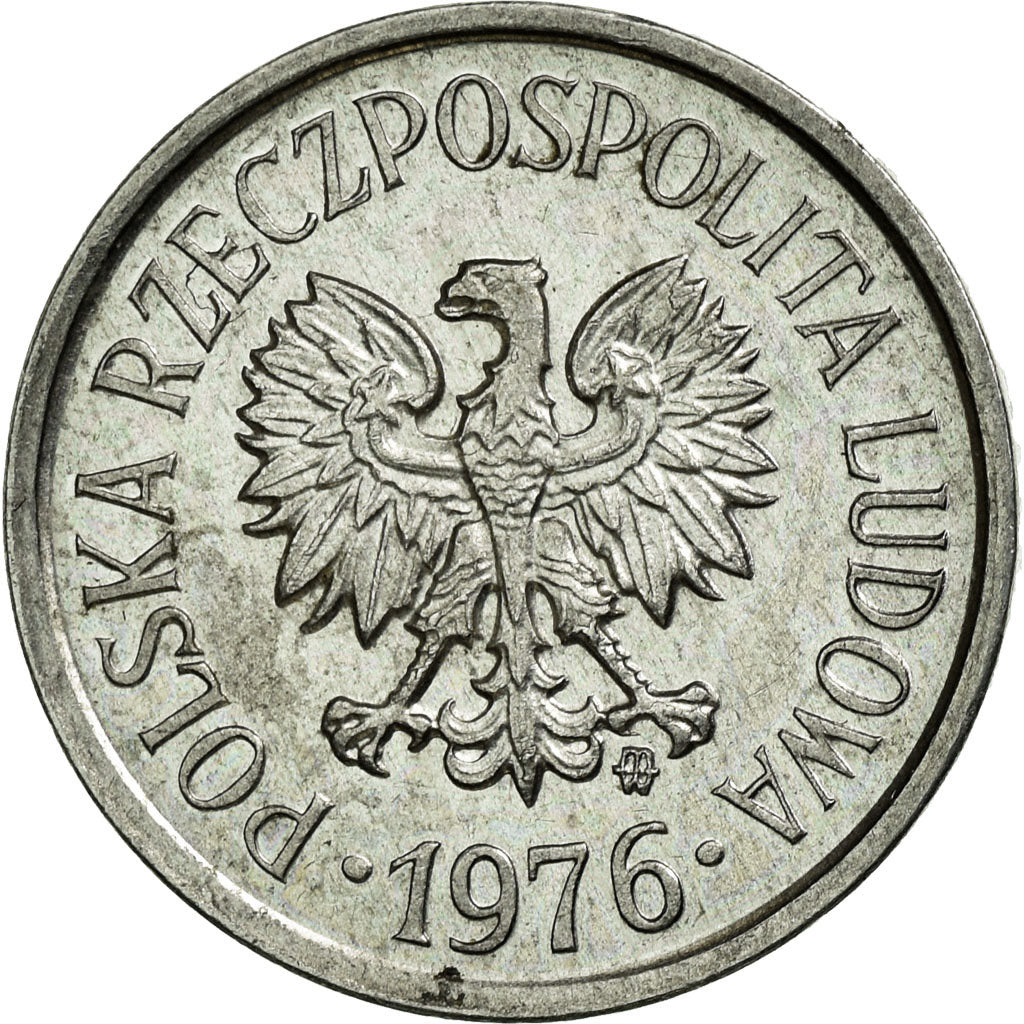Moneta, Polska, 10 Groszy, 1976, Warsaw, EF(40-45), Aluminium, KM:AA47