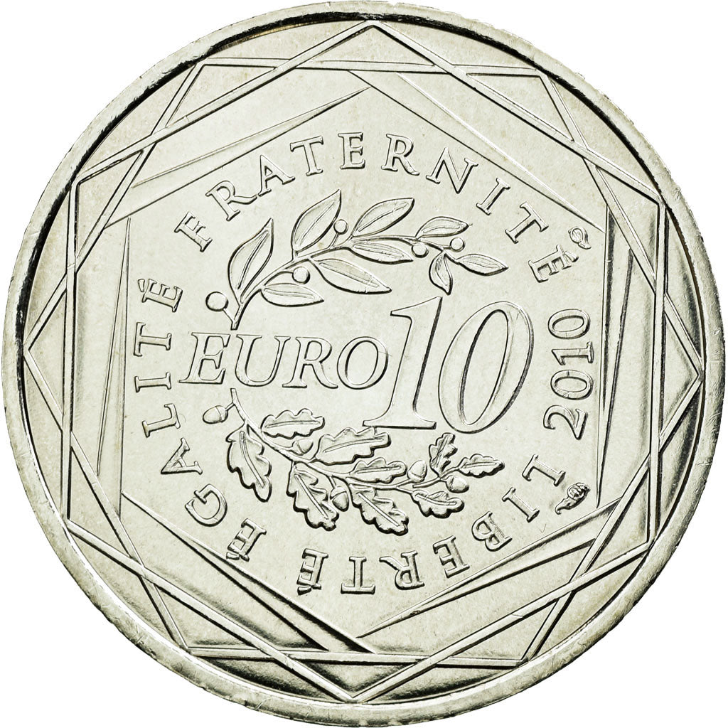 Münze, Frankreich, 10 Euro, Champagne-Ardenne, 2010, UNZ, Silber, KM:1651