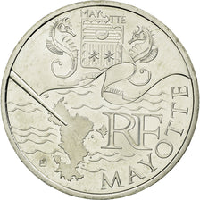 France, 10 Euro, Mayotte, 2011, MS(63), Silver, KM:1726