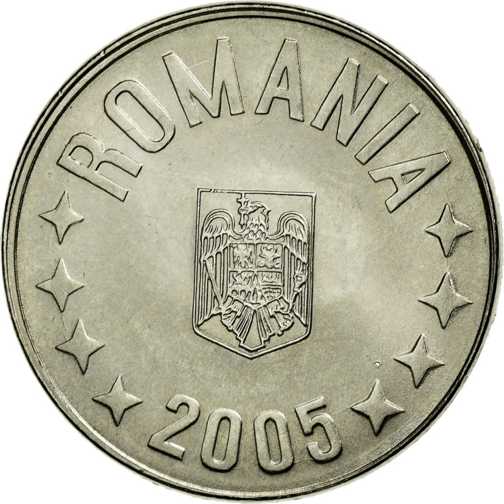 Münze, Rumänien, 10 Bani, 2005, Bucharest, VZ, Nickel plated steel, KM:191