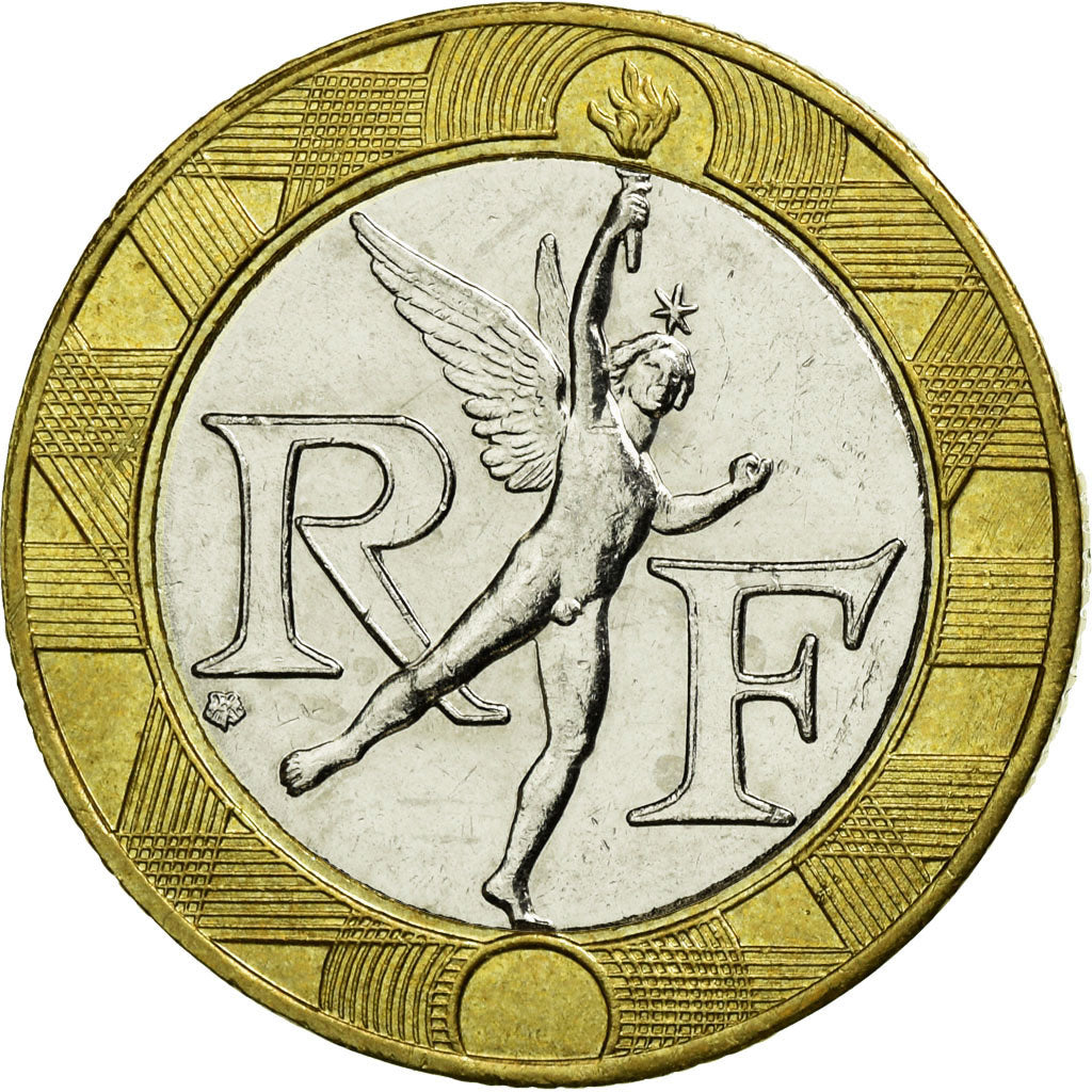 Coin, France, Génie, 10 Francs, 1988, Paris, AU(55-58), Bi-Metallic, KM:964.1