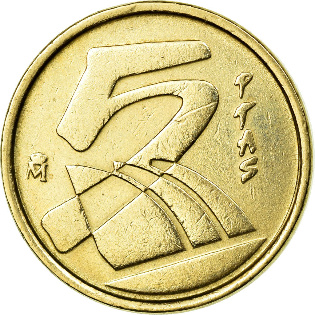 Monnaie, Espagne, Juan Carlos I, 5 Pesetas, 1989, Madrid, TTB, Aluminum-Bronze