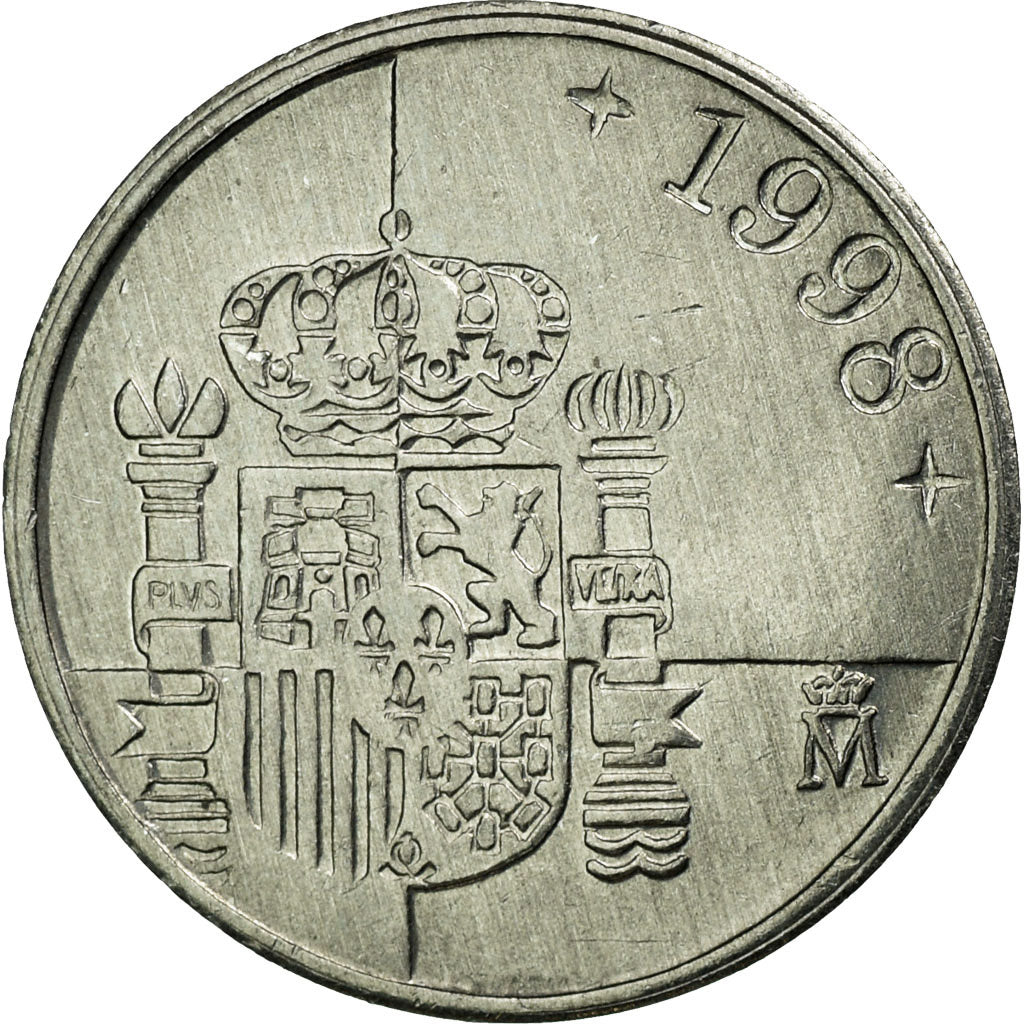 Moneda, España, Juan Carlos I, Peseta, 1998, MBC, Aluminio, KM:832