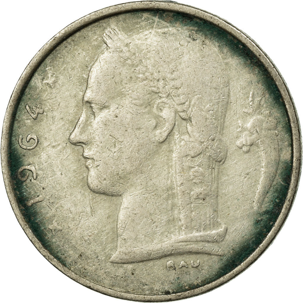Moneta, Belgia, Franc, 1964, EF(40-45), Miedź-Nikiel, KM:142.1