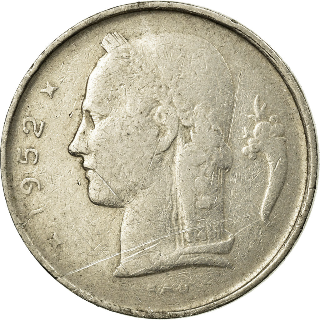 Munten, België, Franc, 1952, ZF, Copper-nickel, KM:142.1