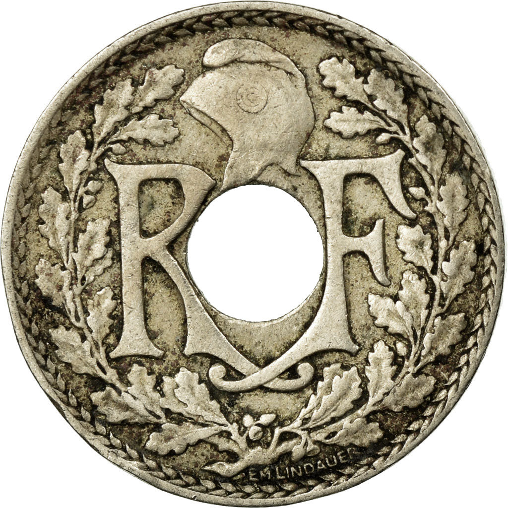 Moeda, França, Lindauer, 10 Centimes, 1924, Paris, EF(40-45), Cobre-níquel