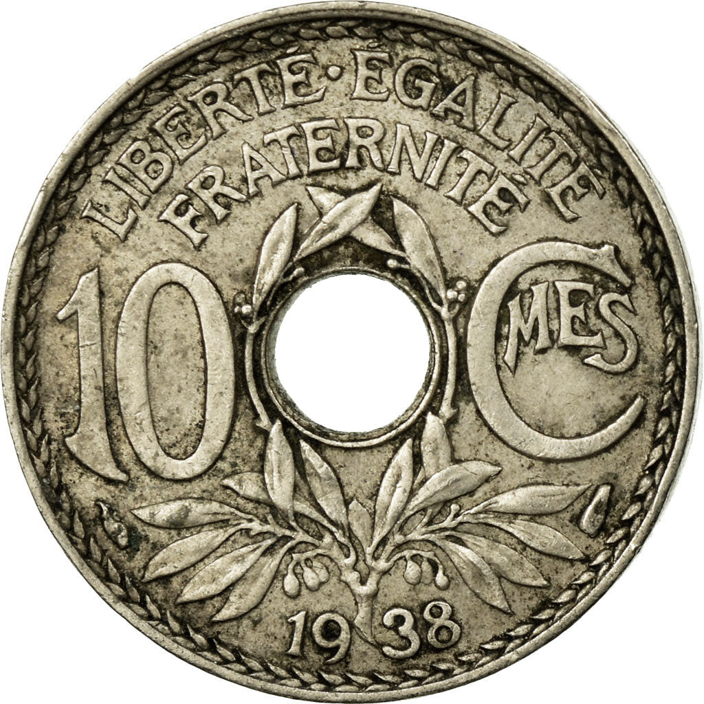 Münze, Frankreich, Lindauer, 10 Centimes, 1938, Paris, SS, Copper-nickel