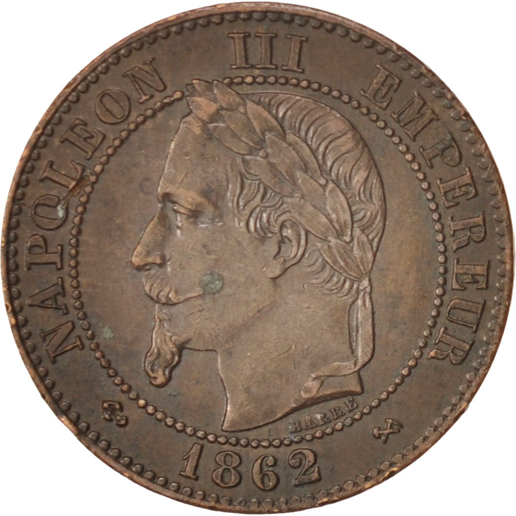 Moneta, Francia, Napoleon III, Napoléon III, 2 Centimes, 1862, Bordeaux, BB+