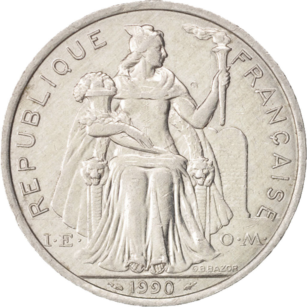 Monnaie, Nouvelle-Calédonie, 5 Francs, 1990, Paris, SUP, Aluminium, KM:16