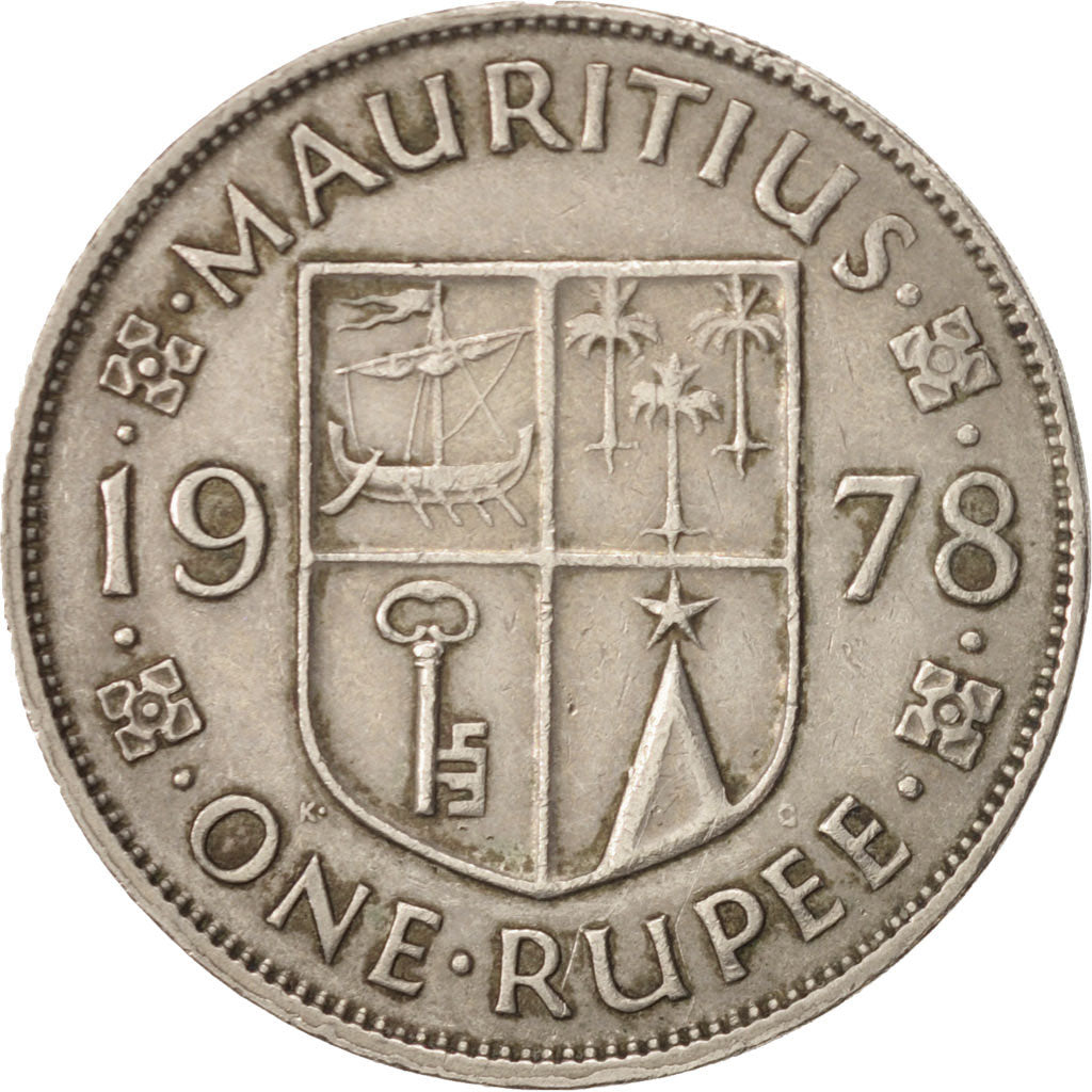 Coin, Mauritius, Elizabeth II, Rupee, 1978, EF(40-45), Copper-nickel, KM:35.1