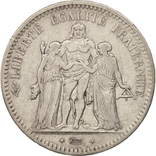 Francia, 5 Francs, Hercule, 1849, Bordeaux, Argento, BB, Gadoury:683, KM:756.4