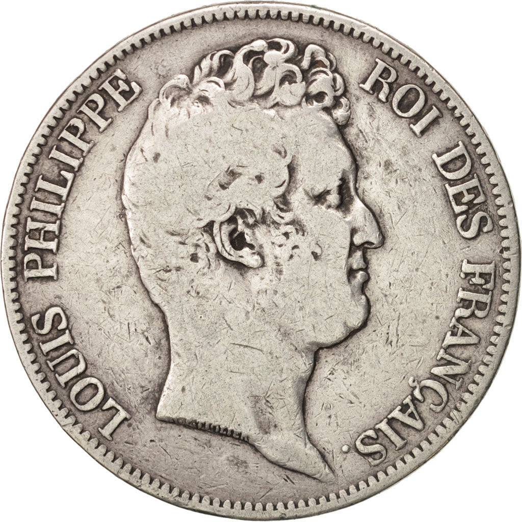Moneta, Francja, Louis-Philippe, 5 Francs, 1830, Paris, VF(20-25), Srebro