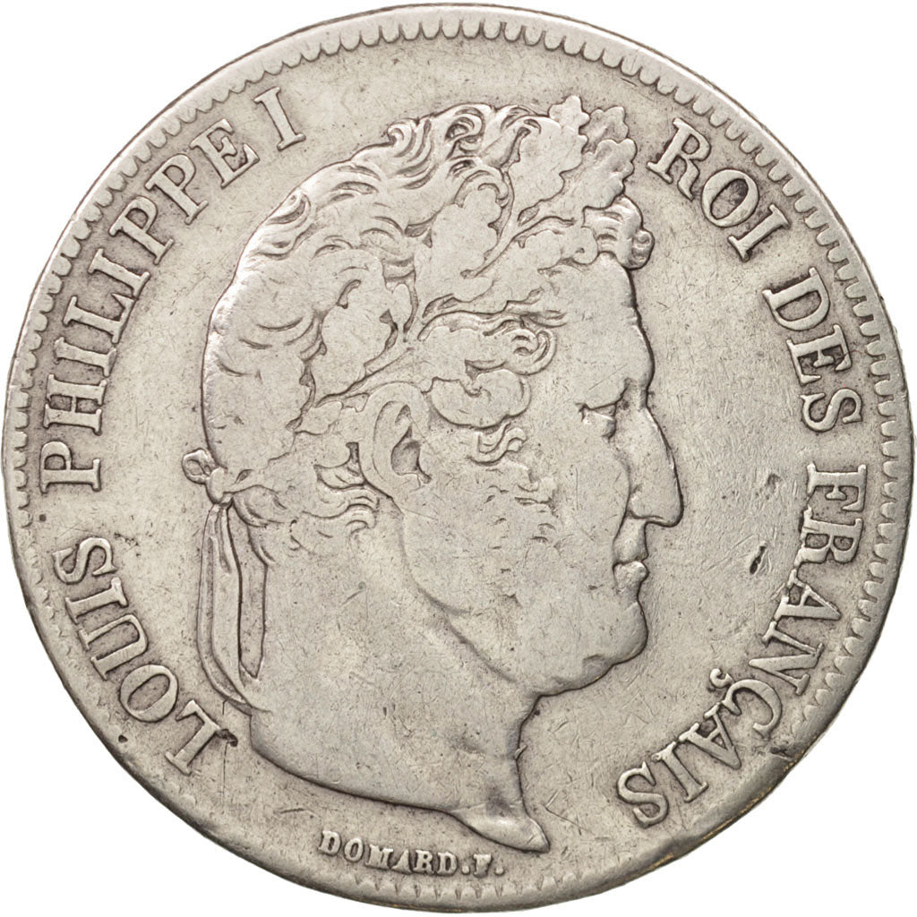 Monnaie, France, Louis-Philippe, 5 Francs, 1832, Perpignan, TB, Argent