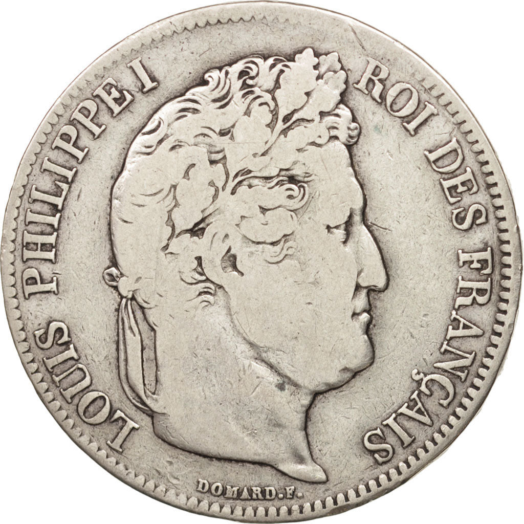 Monnaie, France, Louis-Philippe, 5 Francs, 1834, Marseille, TB, Argent